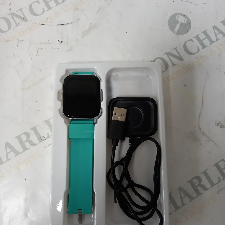 BOXED MOLOCY SMART WATCH - TURQUOISE STRAP 