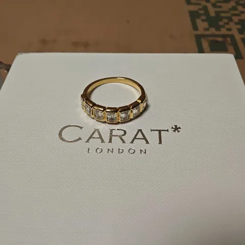 BOXED CARAT LONDON GOLD TONE RING