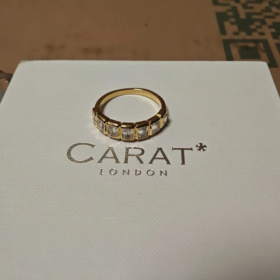 BOXED CARAT LONDON GOLD TONE RING