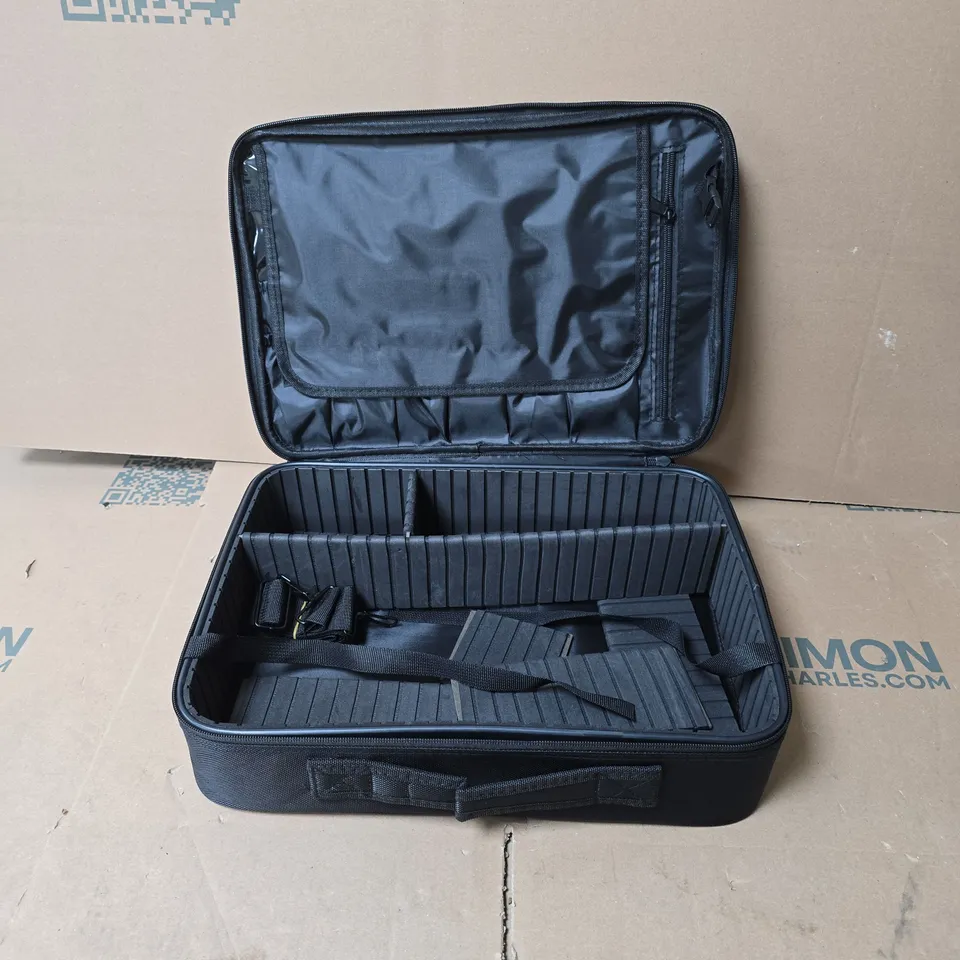 CAMERA EQUIPMENT CASE WITH ADJUSTABLE PADDED DIVIDERS
