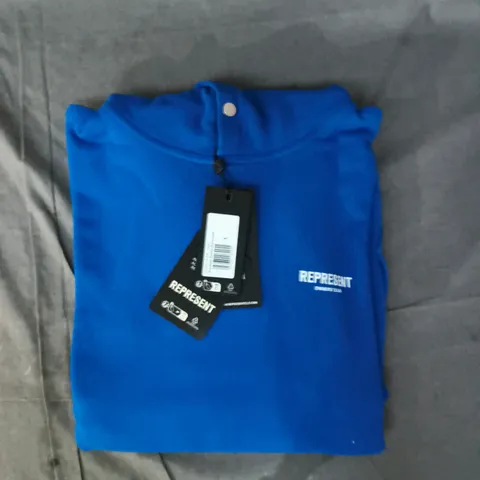 REPRESENT OWNERS CLUB HOODIE IN COBALT SIZE LARGE