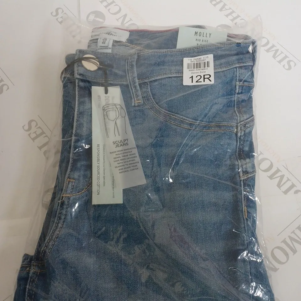 RIVERISLAND MOLLU MID RISE JEANS - UK 12R