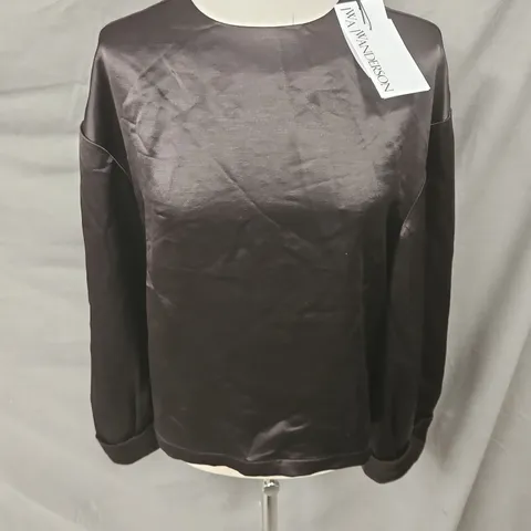 J WANDERSON TWISTED SLEEVE TOP IN BLACK SIZE 10