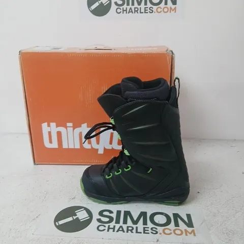 THIRTYTWO PRIME SNOWBOARD BOOTS – BLACK/GREEN, UK 8.5 (US 9.5, EU 42.5)