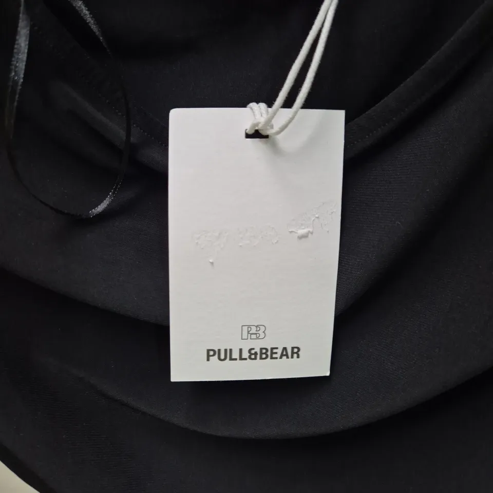 Pull&Bear Black Draped Sleeveless Top – UK Size S