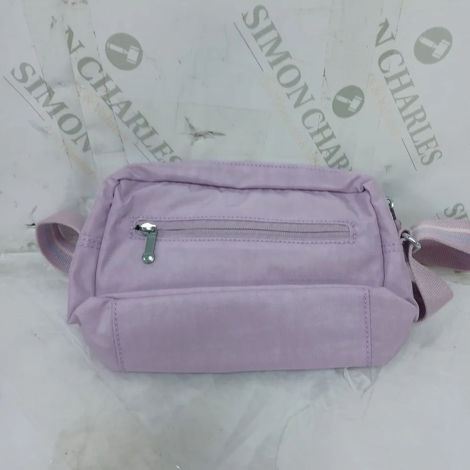KIPLING LIVE LIGHT SMALL SHOULDER BAG MULTIPLE COMPARTMENTS WITH A GORILLA KEYRING LILAC