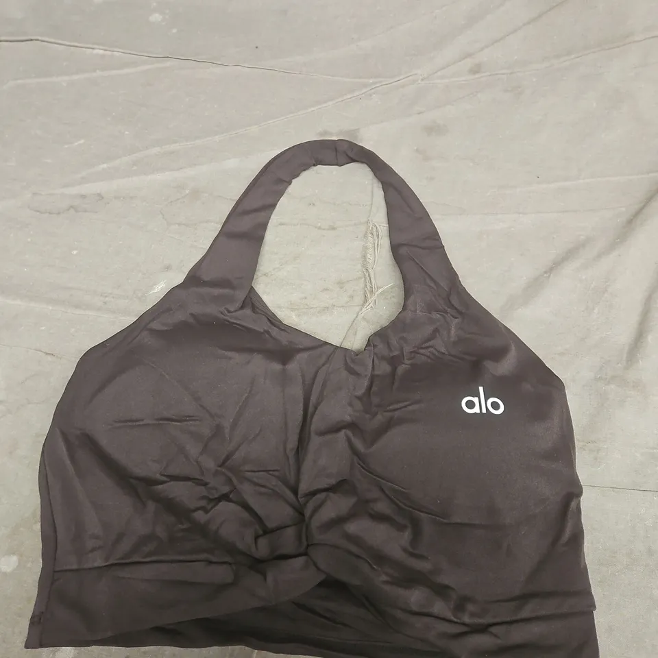 ALO YOGA BLACK FITNESS TOP - L