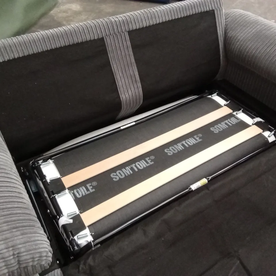 AMALFI STANDARD BACK FABRIC SOFA BED - CHARCOAL RRP £699