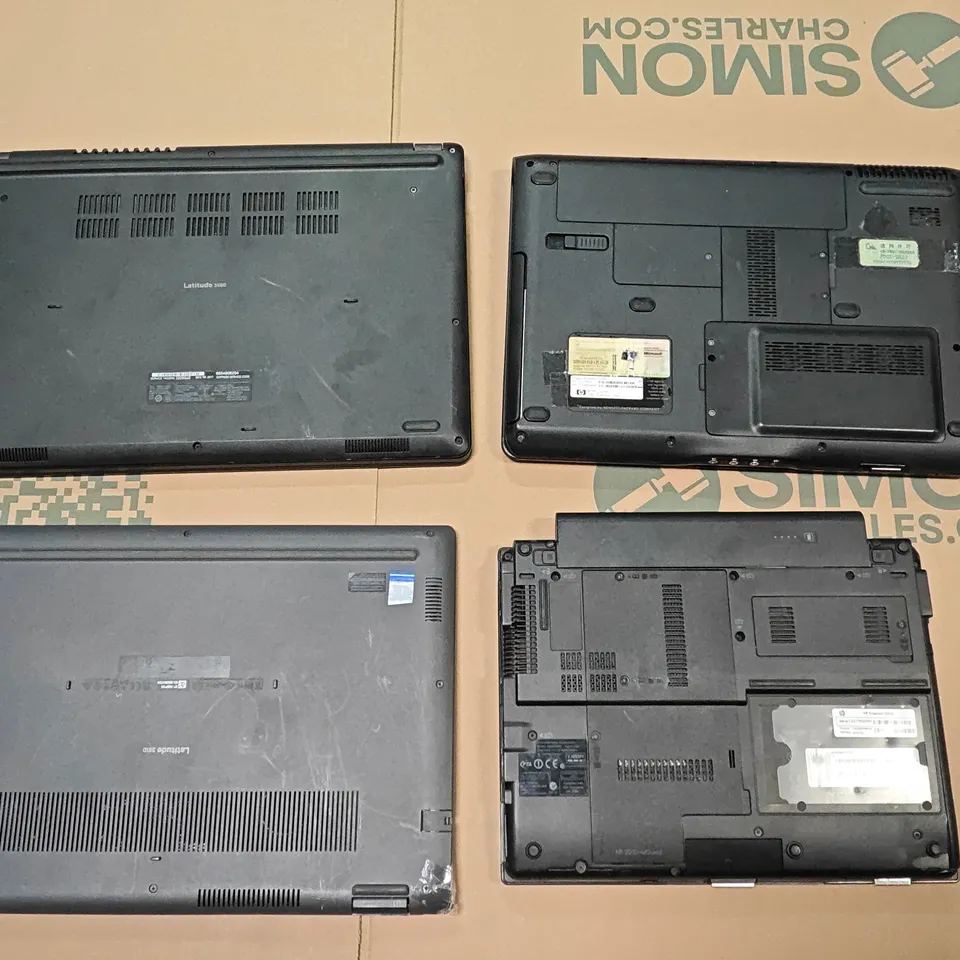 LOT OF 4 ASSORTED UNBOXED LAPTOPS TO INCLUDE HP AND DELL