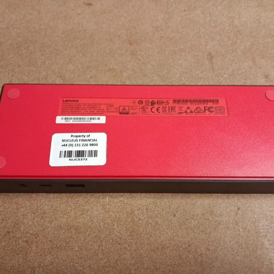 LENOVO THINKPAD THUNDERBOLT 3 DOCK GEN 2