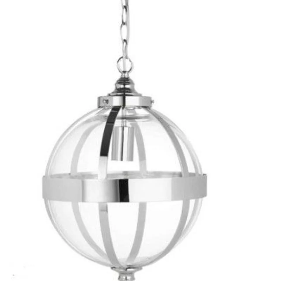 LAURA ASHLEY DD ODIHAM GRAND SPHERE NICKEL PENDANT LIGHT FITTING
