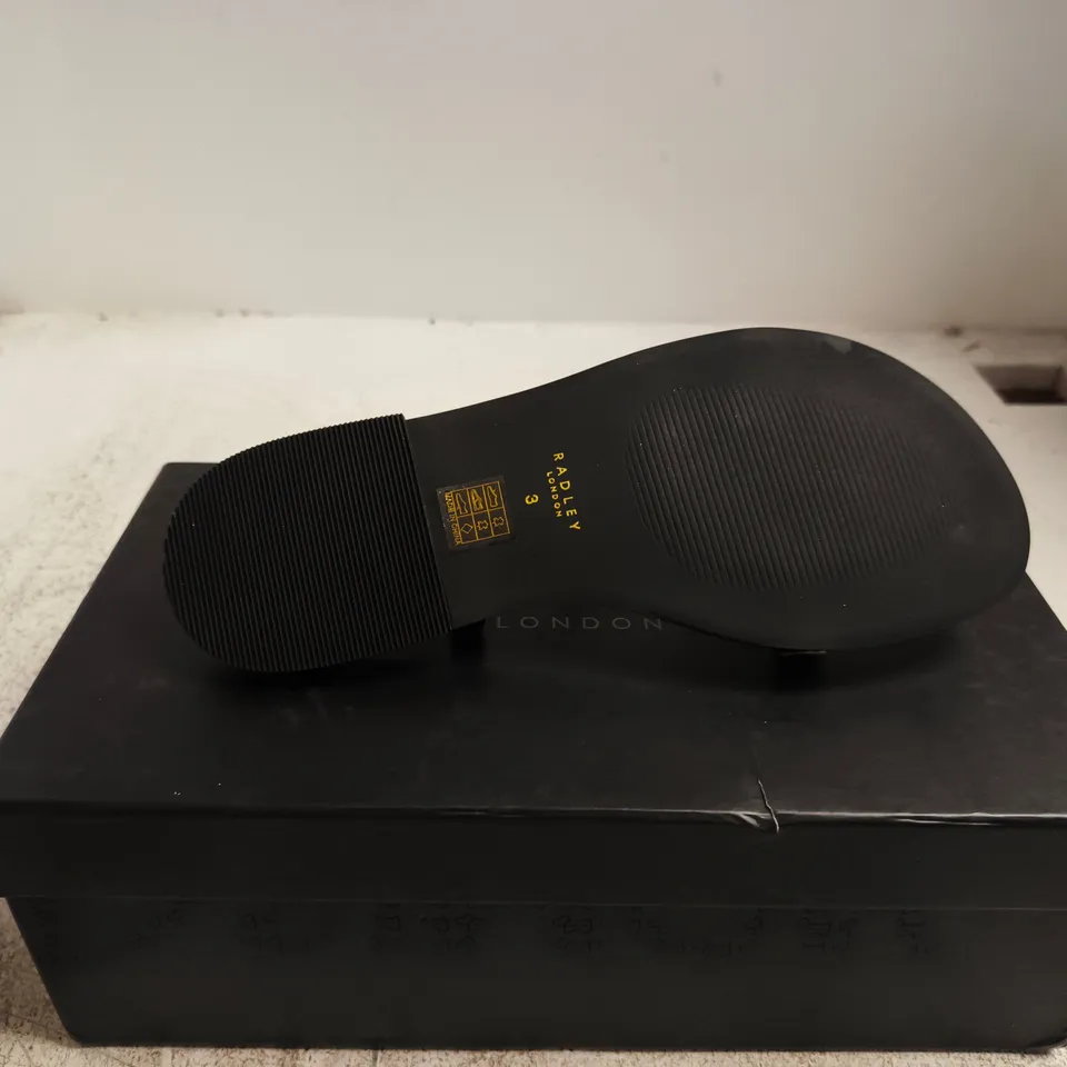 RADLEY DOG STUD SANDAL – LADIES – BLACK – UK 3 (EU 36, US 5)
