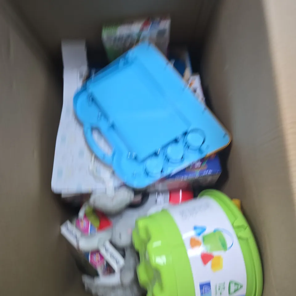 LARGE BOX OF ASSORTED TOYS AND GAMES 