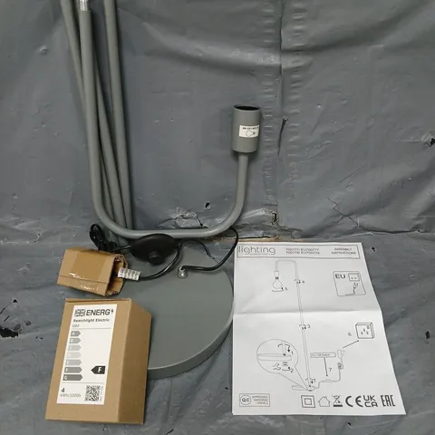 LIGHTING COLLECTION FLOOR LAMP IN GREY - COLLECTION ONLY