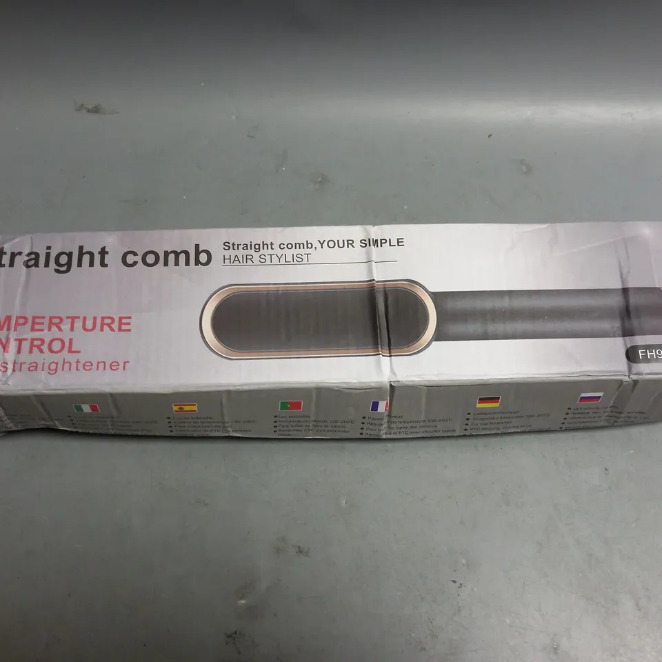 BOXED STRAIGHT COMB HAIR STRAIGHTENER