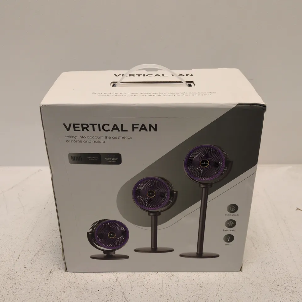 BOXED VERTICAL FAN IN WHITE