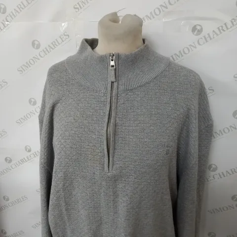 GANT 1/4 ZIP KNITTED FLEECE SIZE 3XL