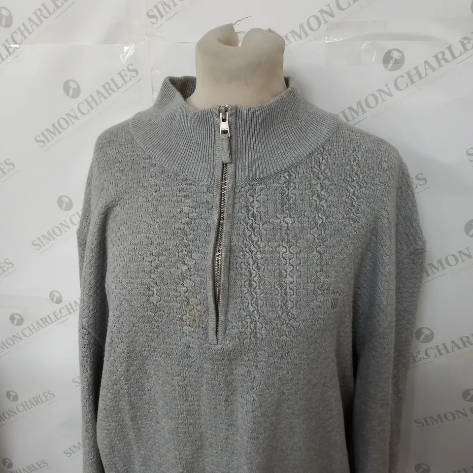 GANT 1/4 ZIP KNITTED FLEECE SIZE 3XL