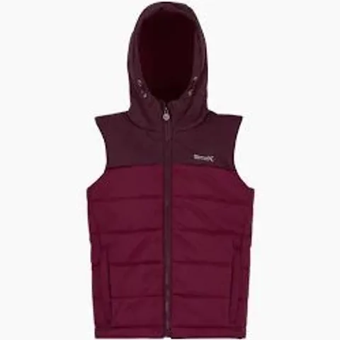 BRAND NEW REGATTA LOFTHOUSE BODYWARMER IN FIG & DARK PIMENTO - UK 7/8 YRS