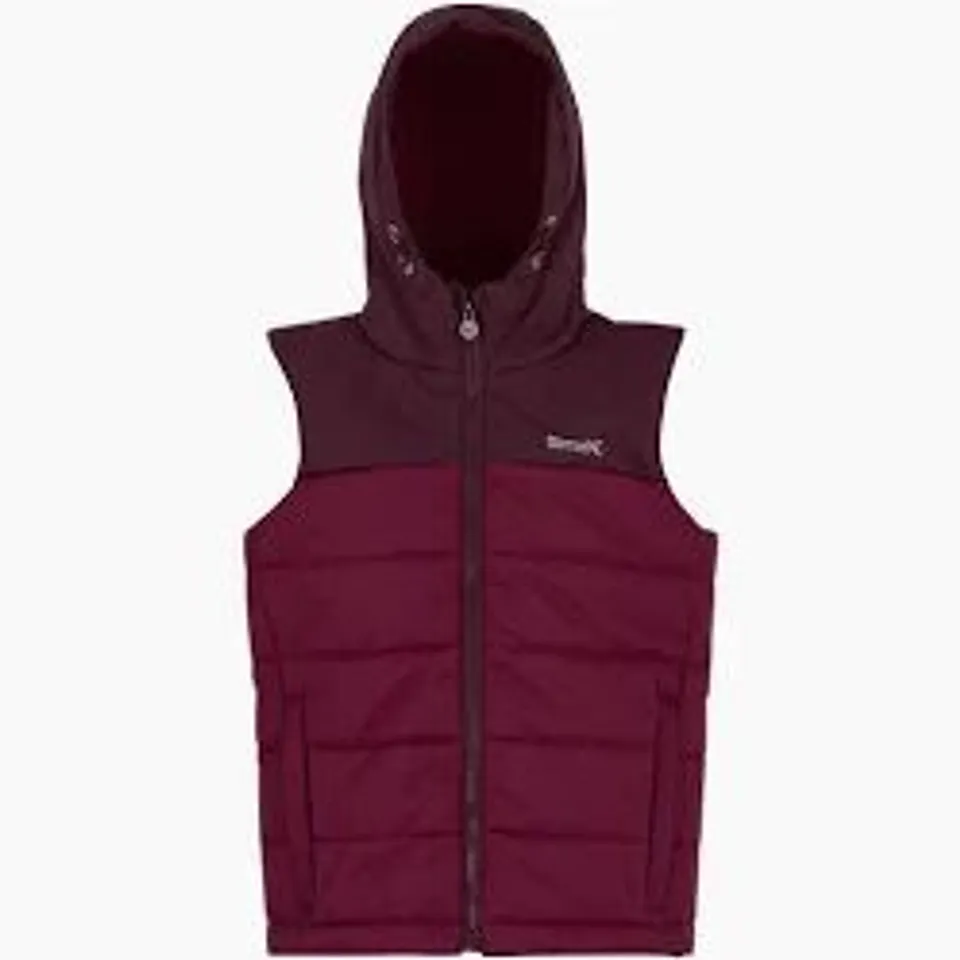 BRAND NEW REGATTA LOFTHOUSE BODYWARMER IN FIG & DARK PIMENTO - UK 9/10 YRS