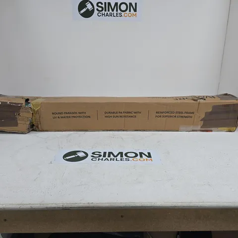 LIVMORE UV + WATERSHIELD 2M PARASOL GREEN/WHITE BOXED