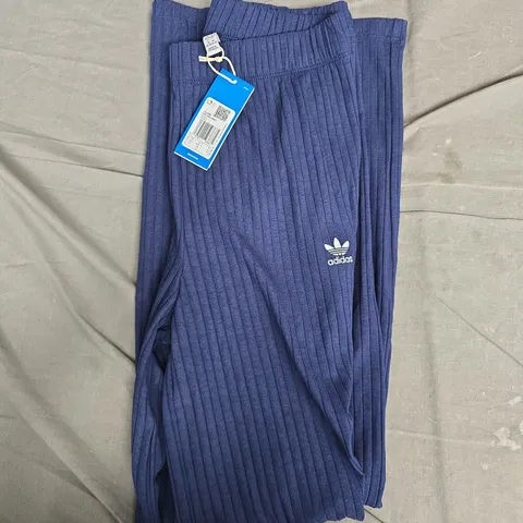 ADIDAS NAVY RIBBED KNIT PANTS – UK M (MEN'S)