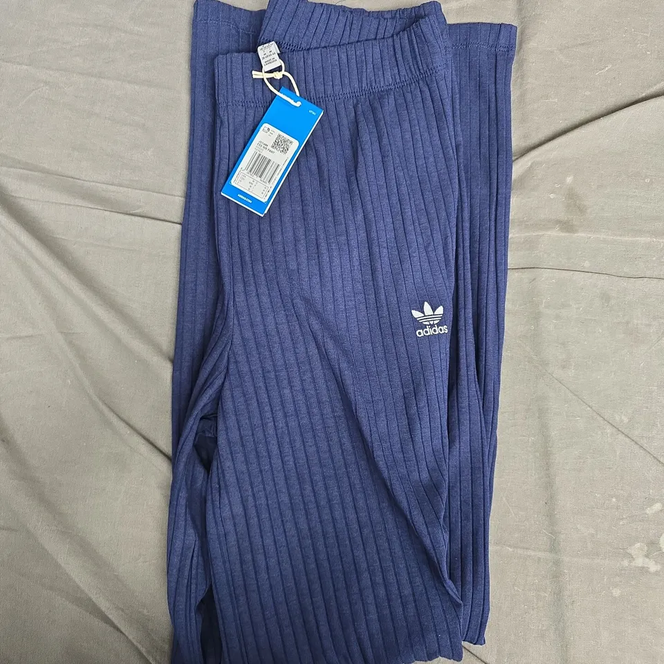 ADIDAS NAVY RIBBED KNIT PANTS – UK M (MEN'S)