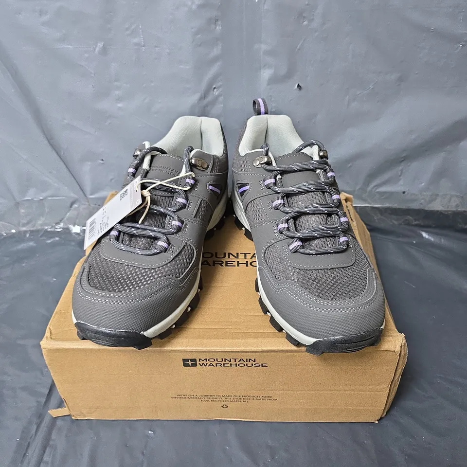 MOUNTAIN WAREHOUSE WOMENS WIDE FIT WALKING SHOES - GREY - SIZE 6