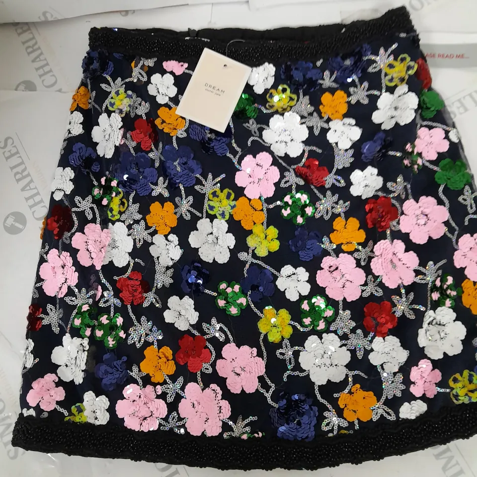 DREAM SISTER JANE WONDERLAND SEQUIN MINI SKIRT - M