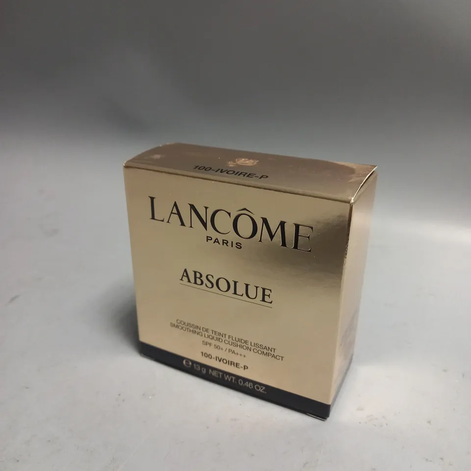 BOXED LANCOME ABSOLUE SMOOTHING LIQUID CUSHION COMPACT IN 110-IVOIRE 13G