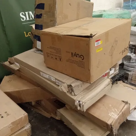 PALLET OF ASSORTED INCOMPLETE FURNITURE PARTS AND PIECES