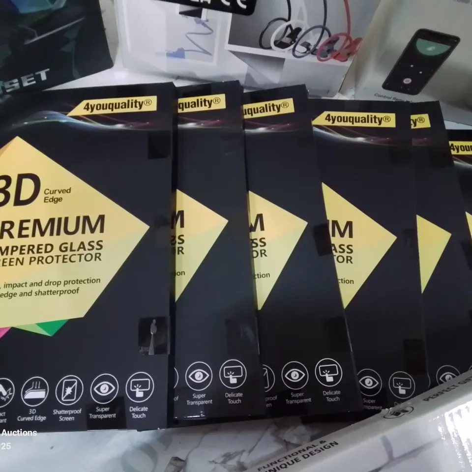 BOX CONTAINING LARGE AMOUNT OF BOXED ELECTRICAL ITEMS TO INCLUDE: PROFESSIONAL LIVE STREAM SET UP, 3D PRINTING FILAMENT ROLLS, GAMING HEADPHONES, WIRELESS BLUETOOTH SPEAKER, GUITAR STAND AND LOTS MORE