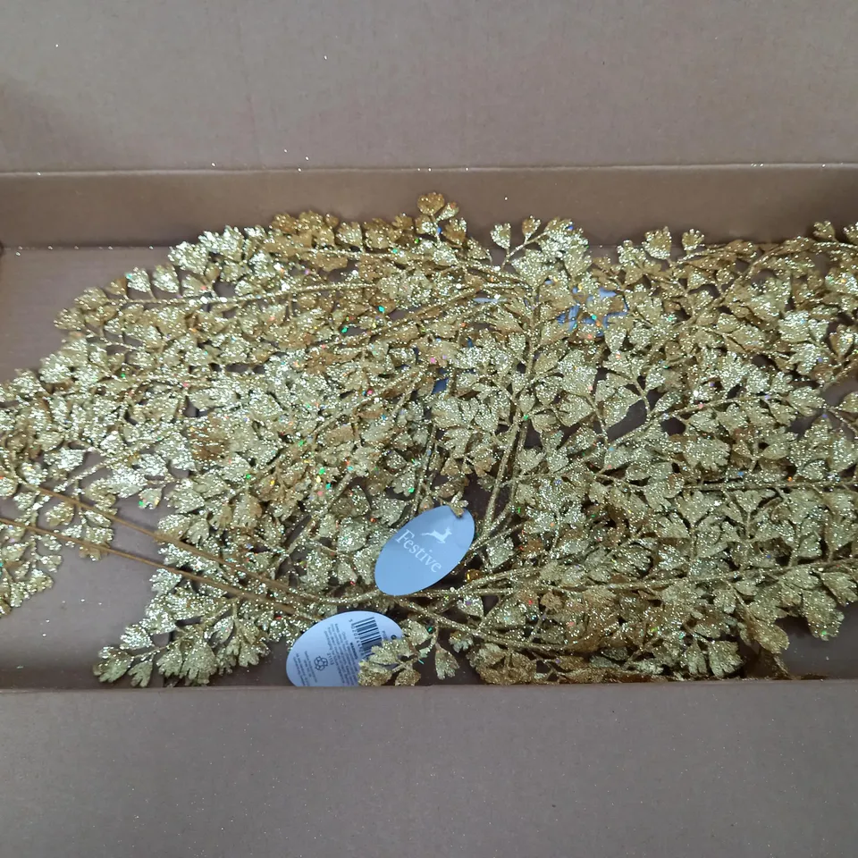 5 SETS OF FESTIVE LARGE GLITTER STEMS