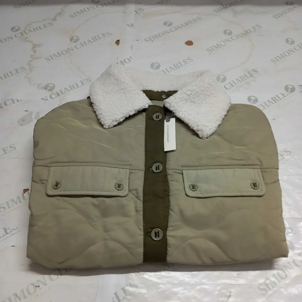 ANTHROPOLOGIE WOMENS QUILTED JACKET - SIZE L 