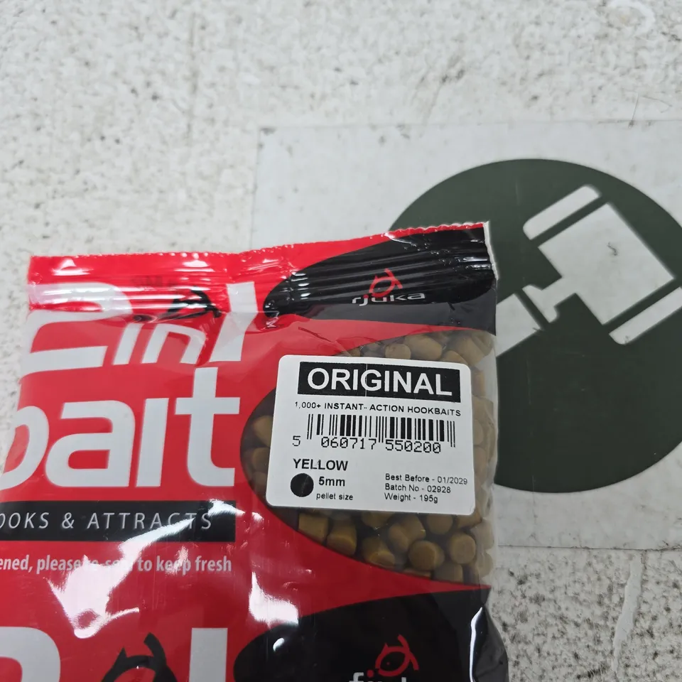 FISHING BAIT PELLETS – YELLOW 5MM, ORIGINAL INSTANT-ACTION HOOKBAITS, 195G