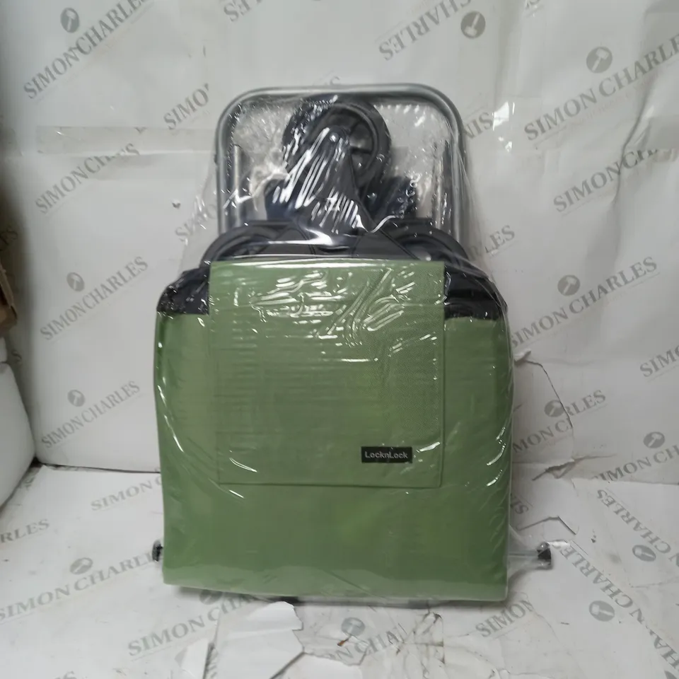 LOCK 'N LOCK INSULATED SHOPPING TROLLEY CART GREEN