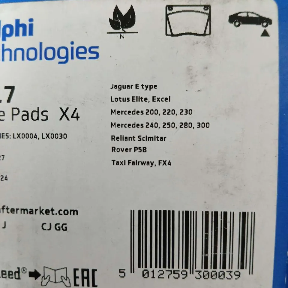 BOXED AND SEALED DELPHI TECHNOLOGIES LP17 BRAKE PADS X4