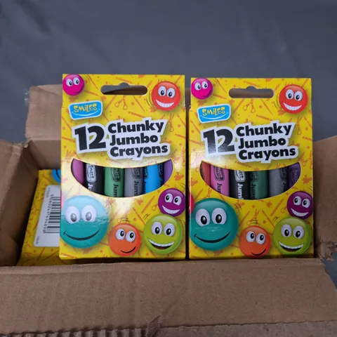 LOT OF 10 12-PACKS OF CHUNKY JUMBO CRAYONS