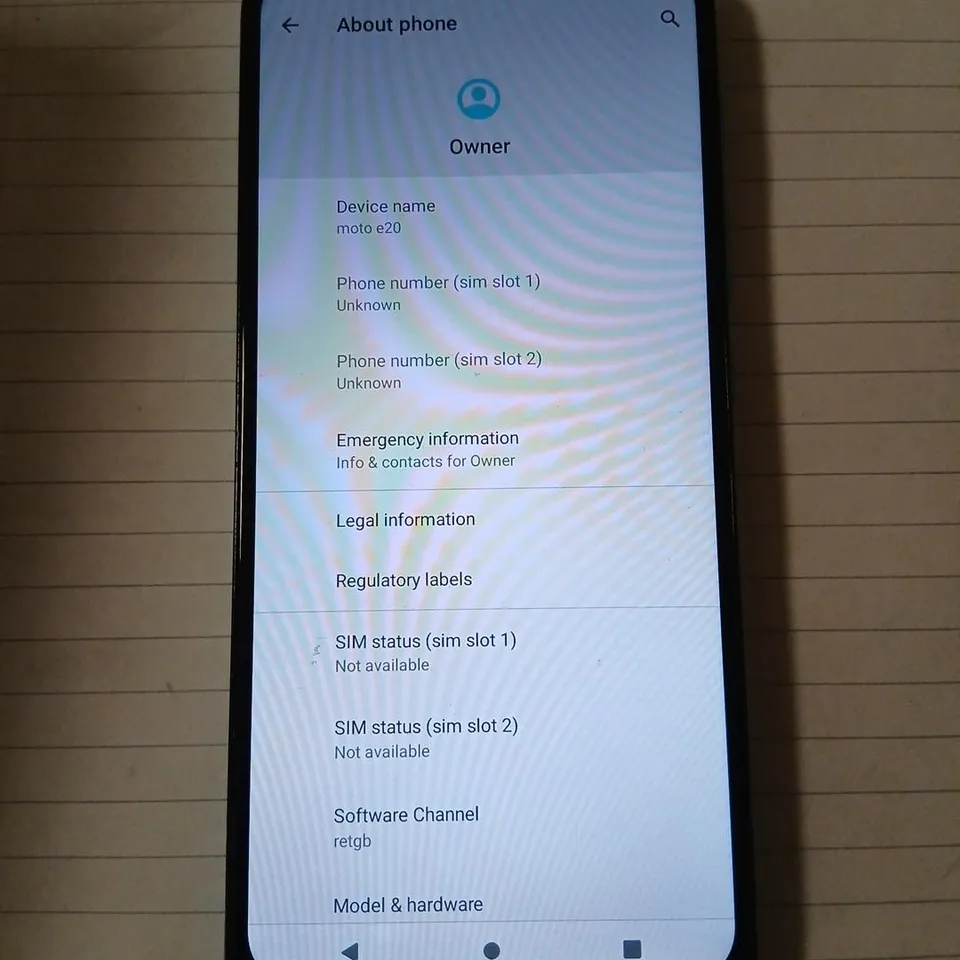 MOTOROLA MOTO E20 SMARTPHONE – TEAL