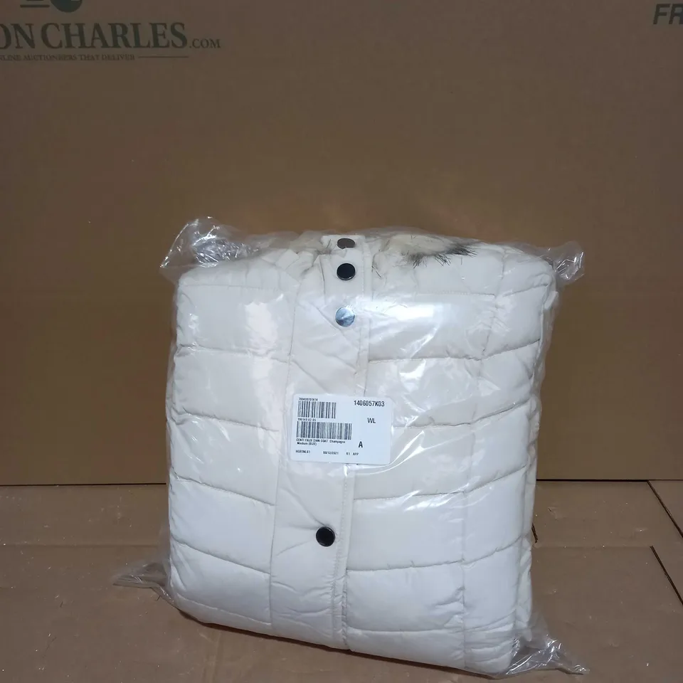 CENTIGRADE FAUX DOWN COAT CHAMPAGNE - MEDIUM