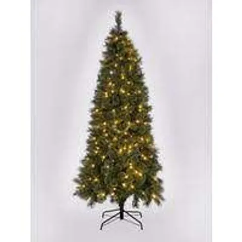 BOXED 7.5FT PRE-LIT SLIM CASHMERE CHRISTMAS TREE