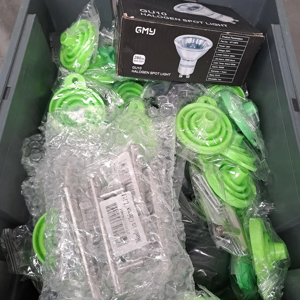 APPROXIMATELY 15 ASSORTED HOUSEHOLD PRODUCTS TO INCLUDE WIRE BRUSH, GU10 LIGHTS, TAPE ETC 