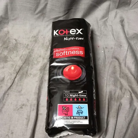 BOX OF APPROXIMATELY 7 KOTEX NIGHT TIME MAXI PRODUCTS
