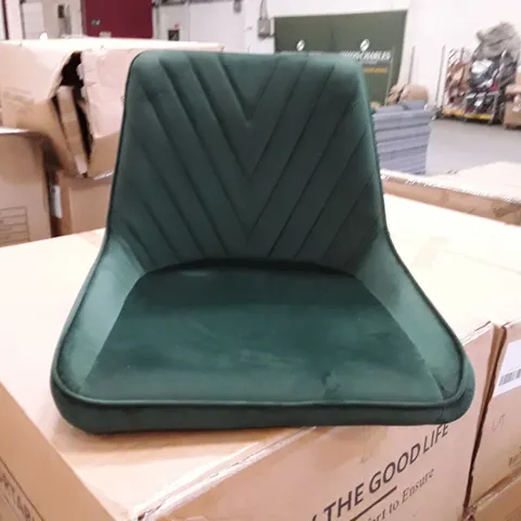 BOXED SET OF 2 UPHOLSTERED FABRIC BAR STOOLS- GREEN (1 BOX)