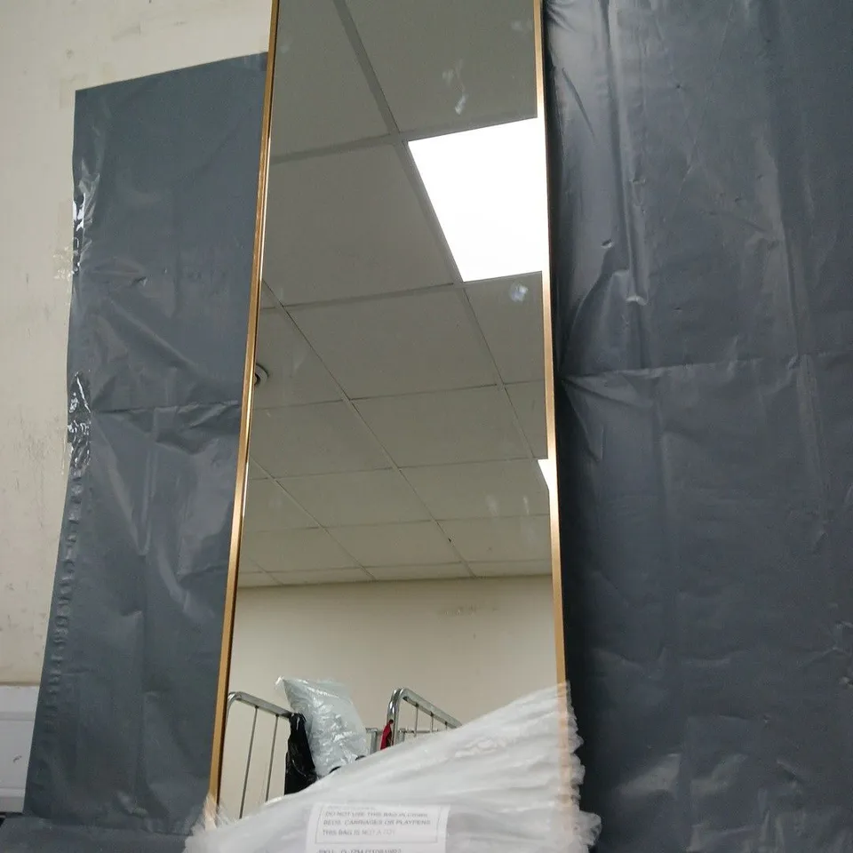 GIFTGARDEN GOLD COLOUR FULL LENGTH MIRROR (47X14 INCHES) - COLLECTION ONLY