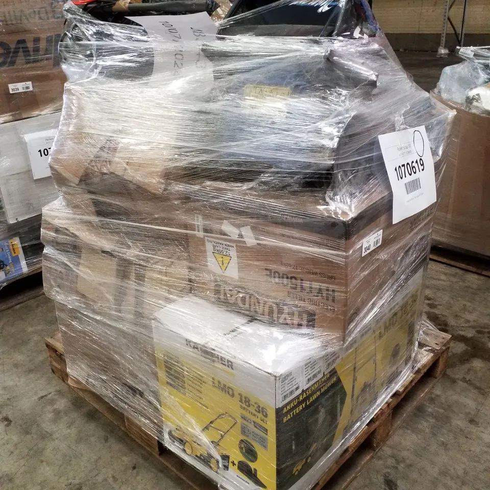 PALLET OF APPROXIMATELY 11 UNPROCESSED RAW RETURN HOUSEHOLD AND ELECTRICAL GOODS TO INCLUDE;