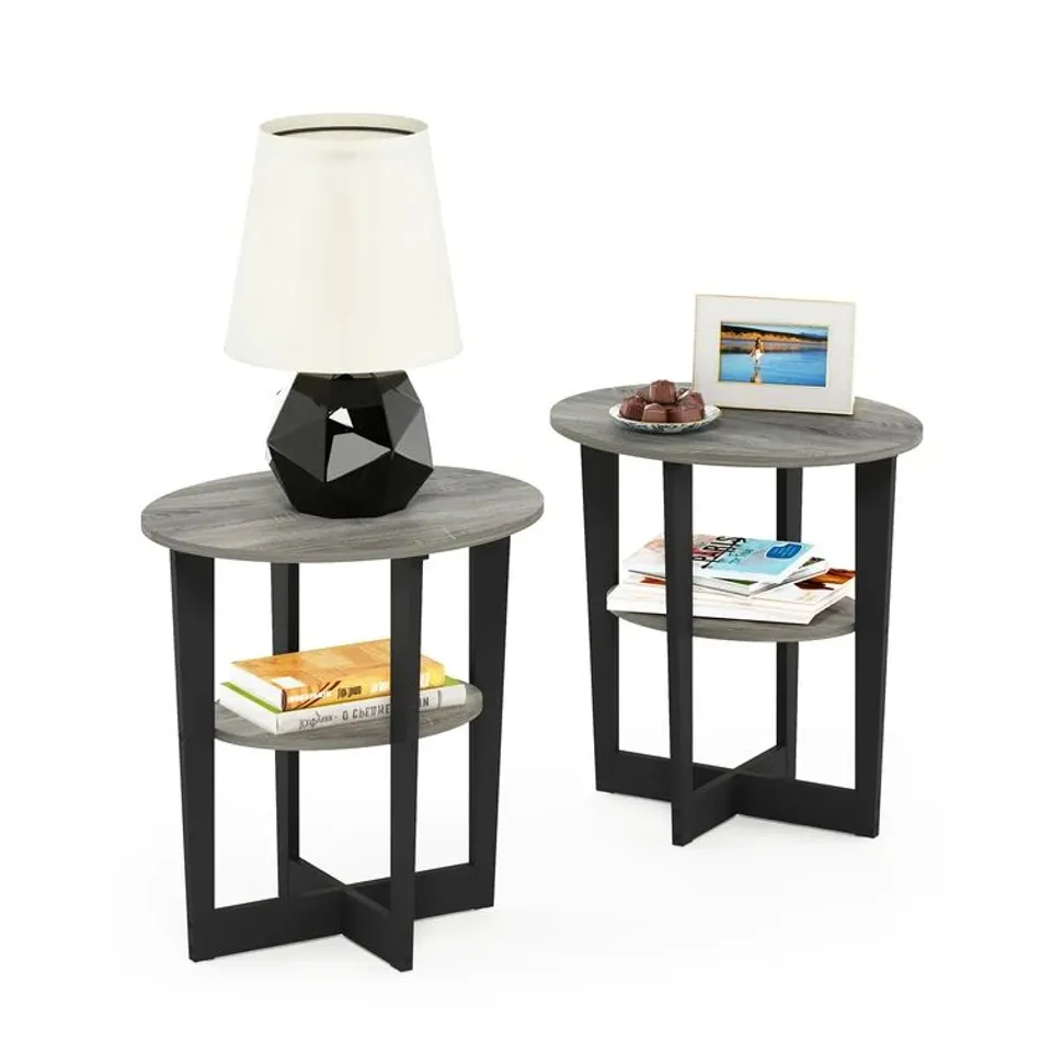 BOXED BOZKO 2 PIECE SIDE TABLE SET (SET OF 2, 1 BOX)