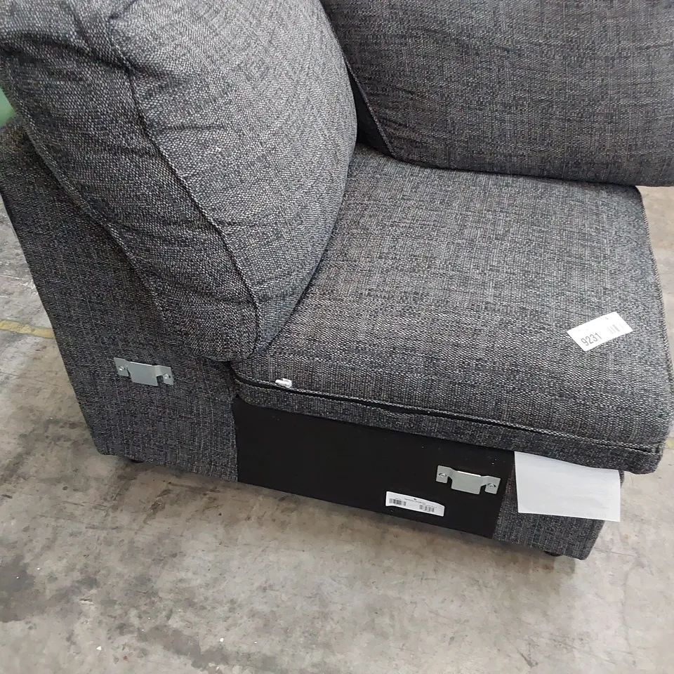 DESIGNER CHARCOAL FABRIC CORNER SECTION 