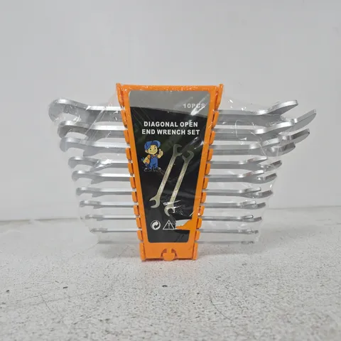 UNBRANDED 10-PIECE DIAGONAL OPEN END WRENCH SET