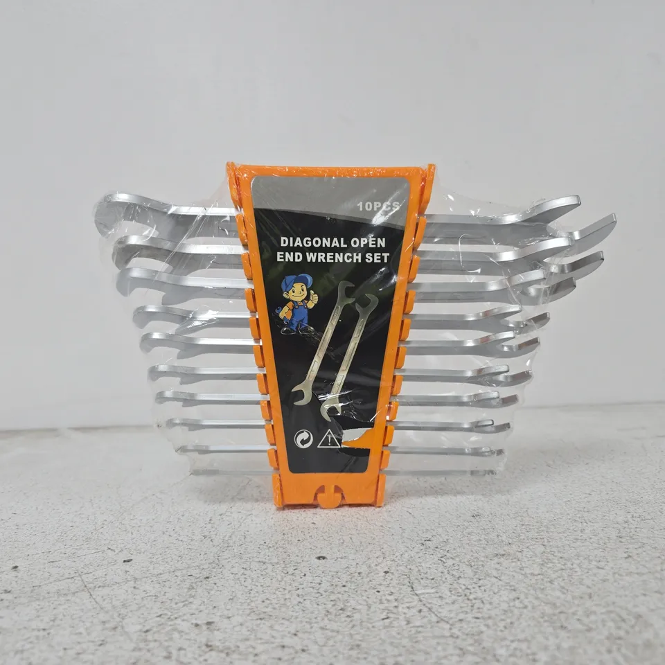 UNBRANDED 10-PIECE DIAGONAL OPEN END WRENCH SET